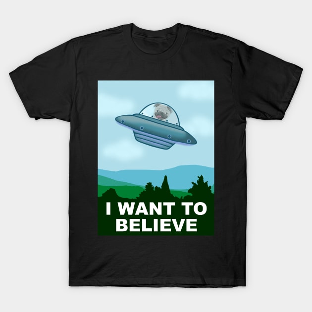 ufo pug T-Shirt by FandomizedRose